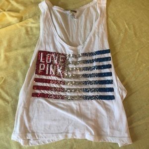 PINK Victoria secret American flag tank top
